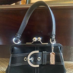 Black tuxedo style evening bag